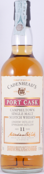 Longrow 2007 11 Years Refill Port Cask Cadenhead Campbeltown Single Malt Scotch Whisky Cask Strength 57.8%