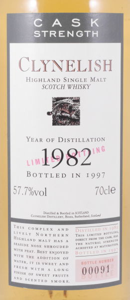 Clynelish 1982 15 Years Flora and Fauna Limited Bottling Highland Single Malt Scotch Whisky Cask Strength 57,7%