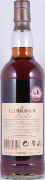 Glendronach 1992 22 Years Oloroso Sherry Butt Cask No. 199 Highland Single Malt Scotch Whisky Cask Strength 59,4%