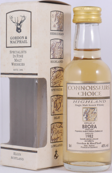 Brora 1982 15 Years Gordon und MacPhail Connoisseurs Choice Miniatur Highland Single Malt Scotch Whisky 40,0%