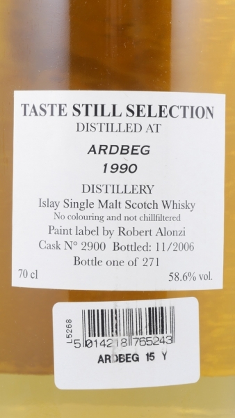 Ardbeg 1990 16 Years Bourbon Cask No. 2900 Taste Still Selection Robert Alonzi Islay Single Malt Scotch Whisky 58.6%