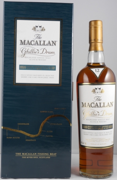 Macallan 12 Years Ghillies Dram Estate Limited Edition Highland Single Malt Scotch Whisky 40.0%