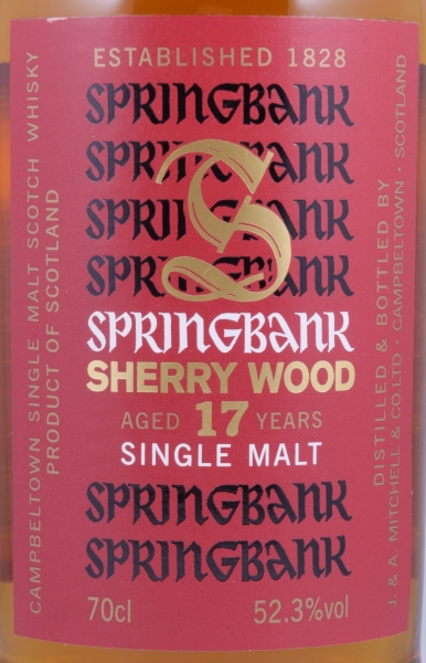 Springbank 1997 17 Years Sherry Wood Limited Edition Release 2015 Campbeltown Single Malt Scotch Whisky Cask Strength 52,3%