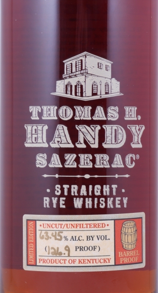 Thomas H. Handy Sazerac 2009 Fall of 2015 Buffalo Trace Antique Collection Kentucky Straight Rye Whiskey 63.45%