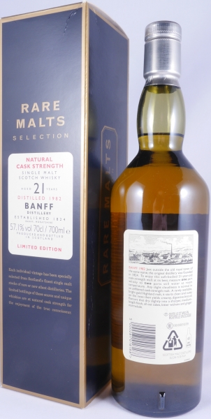 Banff 1982 21 Years Diageo Rare Malts Selection Limited Edition Highland Single Malt Scotch Whisky Cask Strength 57,1%