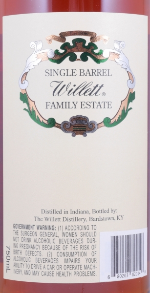 Willett 8 Years Single Barrel No. 1408 Family Estate Rare Release Straight Rye Whiskey 58,8%