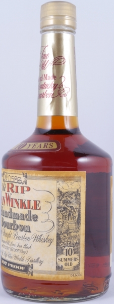 Old Rip Van Winkle 10 Years Bottle No. D588 Dumpy Bottle Handmade Kentucky Straight Bourbon Whiskey 53,5%