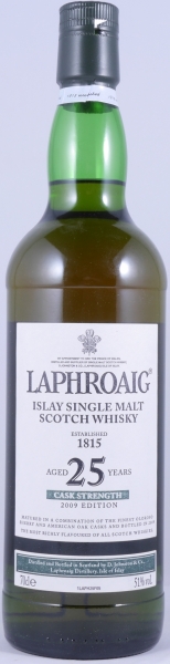 Laphroaig 25 Years Olosoro Sherry- und Bourbon Casks Limited Edition Release 2009 Islay Single Malt Scotch Whisky Cask Strength 51,0%