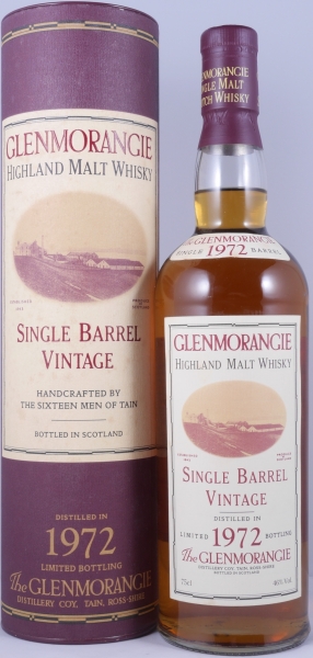 Glenmorangie 1972 22 Years Single Barrel Cask No. 1831 Rare Vintage Limited Bottling Highland Single Malt Scotch Whisky 46,0%