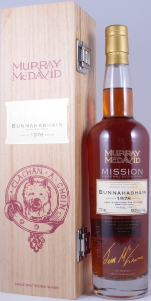 Bunnahabhain 1978 30 Years Sherry and Port Cask Murray McDavid Mission Cask Strength Edition Islay Single Malt Scotch Whisky 53.0%