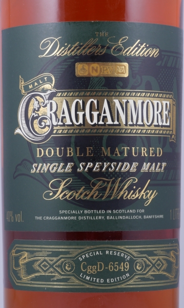 Cragganmore 1984 12 Years Distillers Edition 1997 1st Special Release CggD-6549 Speyside Single Malt Scotch Whisky 40.0% 1.0L