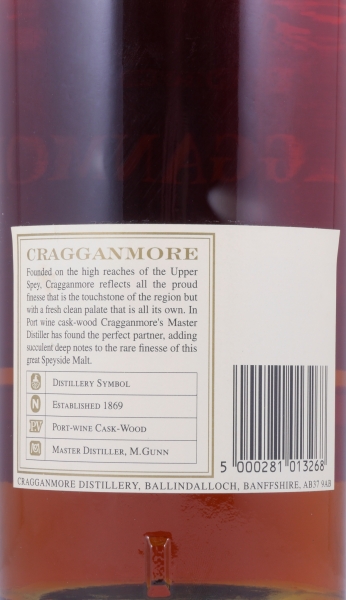 Cragganmore 1984 12 Years Distillers Edition 1997 1st Special Release CggD-6549 Speyside Single Malt Scotch Whisky 40.0% 1.0L