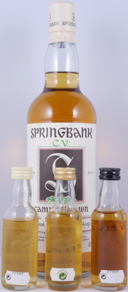 Springbank CV Vintage 1996 Campbeltown Single Malt Scotch Whisky Gift Set with 3x 12, 15 and 21 Years old Miniature Bottles 46.0%