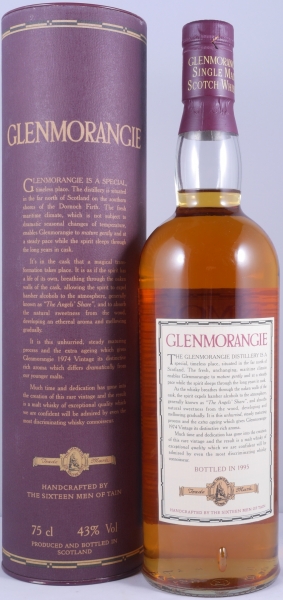 Glenmorangie 1974 21 Years Limited Bottling Highland Single Malt Scotch Whisky 43,0%