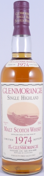 Glenmorangie 1974 21 Years Limited Bottling Highland Single Malt Scotch Whisky 43.0%