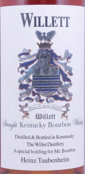 Willett 1992 15 Years Single Barrel No. 2 for Mr. Bourbon Heinz Taubenheim Family Estate Kentucky Straight Bourbon Whiskey 50,0%