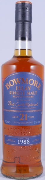 Bowmore 1988 21 Years Port Cask Limited Edition Islay Single Malt Scotch Whisky Cask Strength 51,5%