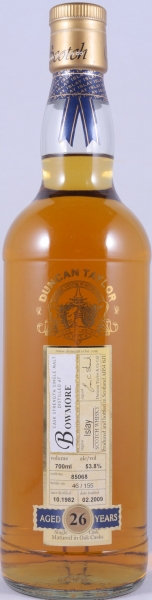 Bowmore 1982 26 Years Oak Cask No. 85068 Duncan Taylor Cask Strength Rare Auld Edition Islay Single Malt Scotch Whisky 53,8%