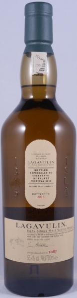 Lagavulin Refill Bourbon & Bodega Sherry Casks Islay Jazz Festival 2015 Limited Edition Islay Single Malt Scotch Whisky Cask Strength 55.4%
