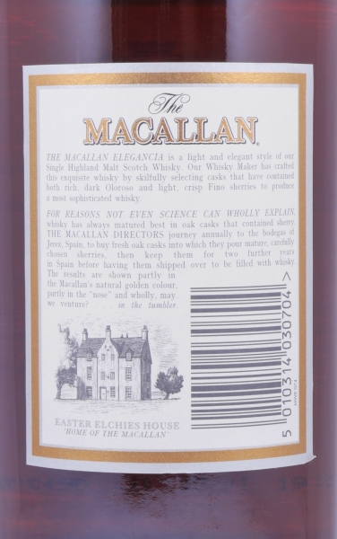 Macallan 1991 12 Years Elegancia Sherry Casks Highland Single Malt Scotch Whisky 40,0% 1,0L