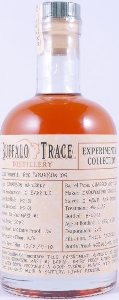 Buffalo Trace 2001 11 Years Rye Bourbon 105 15. Release Experimental Collection 2014 Bourbon Whiskey 45,0%