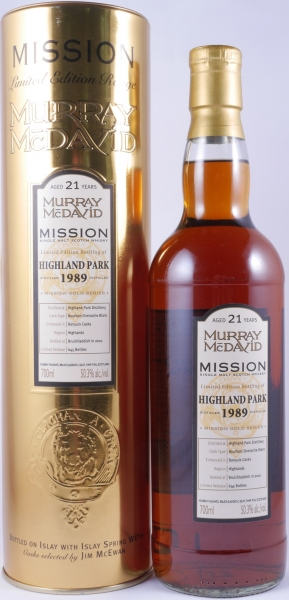 Highland Park 1989 21 Years Bourbon/Banyuls Wine Cask Murray McDavid Mission Gold Orkney Islands Single Malt Scotch Whisky 50.3%