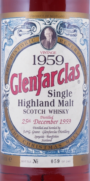 Glenfarclas 1959 42 Years Sherry Hogsheads Casks Nos. 3232-3235 The Historic Reserve No. 4 Highland Single Malt Scotch Whisky 46.0%