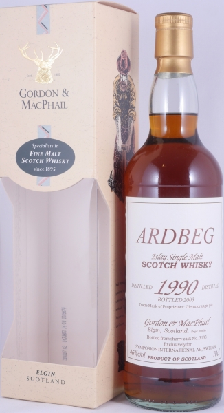 Ardbeg 1990 13 Years Gordon and MacPhail Sherry Cask No. 3133 Islay Single Malt Scotch Whisky 46,0%