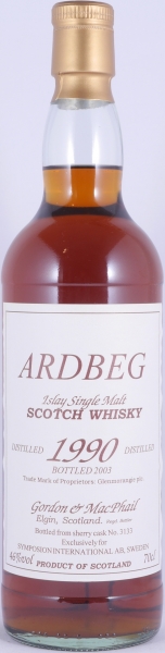 Ardbeg 1990 13 Years Gordon and MacPhail Sherry Cask No. 3133 Islay Single Malt Scotch Whisky 46,0%