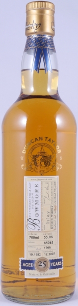 Bowmore 1982 25 Years Oak Cask No. 85063 Duncan Taylor Cask Strength Rare Auld Edition Islay Single Malt Scotch Whisky 55,8%