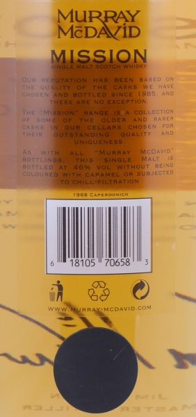 Caperdonich 1968 35 Years Oak Casks Murray McDavid Mission Selection Number Two Speyside Single Malt Scotch Whisky 46,0%