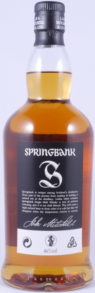 Springbank 15 Years Release 2016 Campbeltown Single Malt Scotch Whisky 46,0%