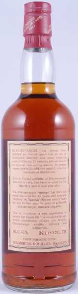 Glenmorangie 1963 23 Years Pure Old Highland Single Malt Scotch Whisky 43.0%