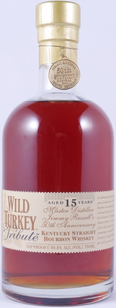 Wild Turkey Tribute 15 Years Jimmy Russells 50th Anniversary Limited Edition Kentucky Straight Bourbon Whiskey 50,5%