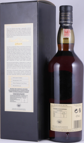 Lagavulin 1991 16 Years Distillers Edition 2008 Special Release lgv.4/496 Islay Single Malt Scotch Whisky 43.0%