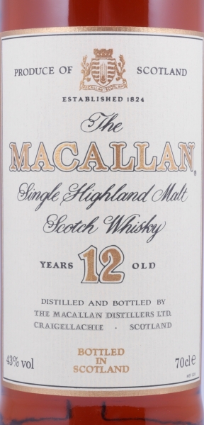 Macallan 12 Years Sherry Wood Highland Single Malt Scotch Whisky round Tin 43.0%