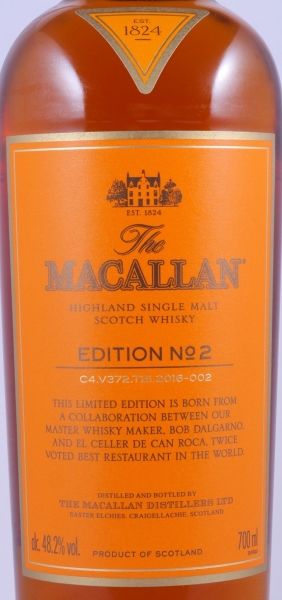 Macallan Edition No. 2 Limited Release El Celler de Can Roca Highland Single Malt Scotch Whisky 48,2%