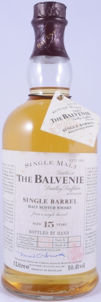 Balvenie 1980 15 Years Single Barrel Oak Cask No. 13275 Highland Single Malt Scotch Whisky 50.4% 1.0 Litre