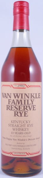 Van Winkle Family Reserve 13 Years-old No. A7970 Pappy van Winkles Private Stock Stitzel-Weller Lawrenceburg Kentucky Straight Rye Whiskey 47,8%