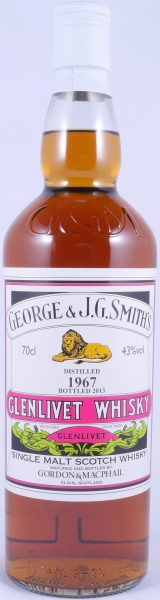 Glenlivet 1967 45 Years Gordon and MacPhail J.G. Smiths Label Speyside Single Malt Scotch Whisky 43.0%