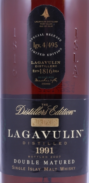 Lagavulin 1991 16 Years Distillers Edition 2007 Special Release lgv.4/495 Islay Single Malt Scotch Whisky 43,0%