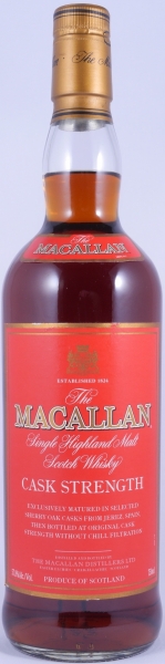 Macallan Cask Strength Red Label Highland Single Malt Scotch Whisky Remy Amerique 57.8%