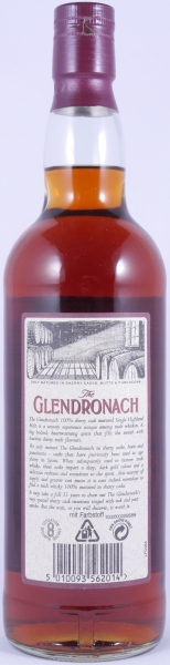 Glendronach 15 Years Old Bottling 100% Matured in Sherry Casks Highland Single Malt Scotch Whisky 40,0%