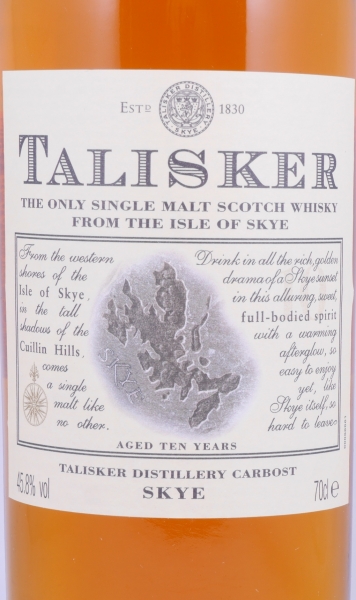 Talisker 10 Years Gray Stone Label Isle of Skye Single Malt Scotch Whisky 45.8%