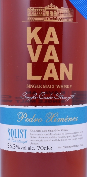 Kavalan Solist 2010 Pedro Ximenez Sherry Cask No. PX100714032A Release 2016 Taiwan Single Malt Whisky 56,3%