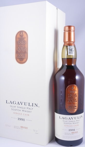 Lagavulin 1991 24 Years Sherry Butt 200th Anniversary Charity Limited Edition Special Release 2016 Islay Single Malt Scotch Whisky 52.7%