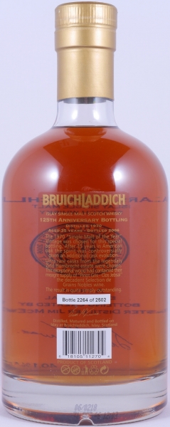 Bruichladdich 1970 35 Years Bourbon Casks / Zind Humbrecht Pinot Gris Cask Finish 125th Anniversary Islay Single Malt Scotch Whisky 40.1%