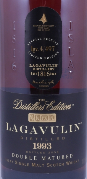 Lagavulin 1993 16 Years Distillers Edition 2009 Special Release lgv.4/497 Islay Single Malt Scotch Whisky 43,0% 1,0L