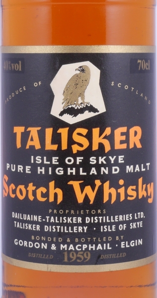 Talisker 1959 34 Years Black Label Golden Eagle Red Screw Cap Isle of Skye Single Malt Scotch Whisky 40,0%