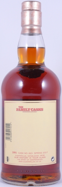 Glenfarclas 1991 25 Years The Family Casks First Fill Sherry Butt Cask No. 163 Highland Single Malt Scotch Whisky 57,6%